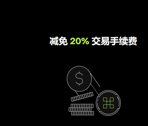 邀请页局部实拍:减免20%交易手续费